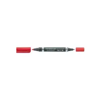 STAEDTLER Lumocolor 348 Duo Permanente Marker Rood (pak 10 stuks)