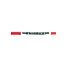 STAEDTLER Lumocolor 348 Duo Permanente Marker Rood (pak 10 stuks) STAEDTLER Lumocolor 348 Duo Permanente Marker Rood (pak 10 stuks)