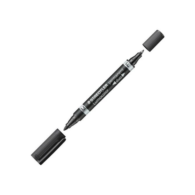 STAEDTLER Lumocolor 348 Duo Permanente Marker Zwart (pak 10 stuks) STAEDTLER Lumocolor 348 Duo Permanente Marker Zwart (pak 10 stuks)
