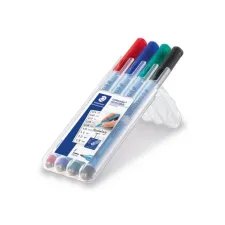 STAEDTLER Lumocolor Correctable 305 Marker non permanent fijne punt zwart/rood/blauw/groen (pak 4 stuks) STAEDTLER Lumocolor Correctable 305 Marker non permanent fijne punt zwart/rood/blauw/groen (pak 4 stuks)