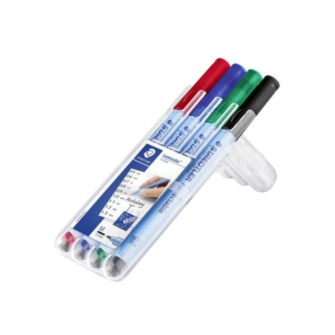 STAEDTLER Lumocolor Lumocolor correctable 305 Marker Assorti (pak 4 stuks) STAEDTLER Lumocolor Lumocolor correctable 305 Marker Assorti (pak 4 stuks)