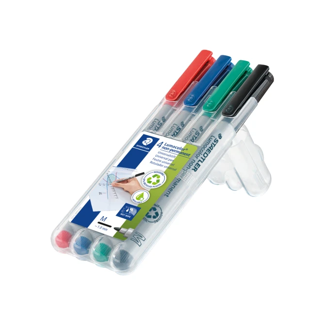 STAEDTLER Lumocolor Non-permanent marker OHP/CD/DVD Lc315 medium assorti (pak 4 stuks) STAEDTLER Lumocolor Non-permanent marker OHP/CD/DVD Lc315 medium assorti (pak 4 stuks)
