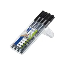 STAEDTLER Lumocolor Permanente Markers Assorti Punten Zwart (pak 4 stuks) STAEDTLER Lumocolor Permanente Markers Assorti Punten Zwart (pak 4 stuks)