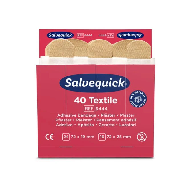 Salvequick Textielpleisters 6 x 40 stuks (pak 6 x 40 stuks) Salvequick Textielpleisters 6 x 40 stuks (pak 6 x 40 stuks)
