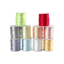 Creotime Satijnkoord 2mm pastel kleuren (10 stuks x 500 meter)