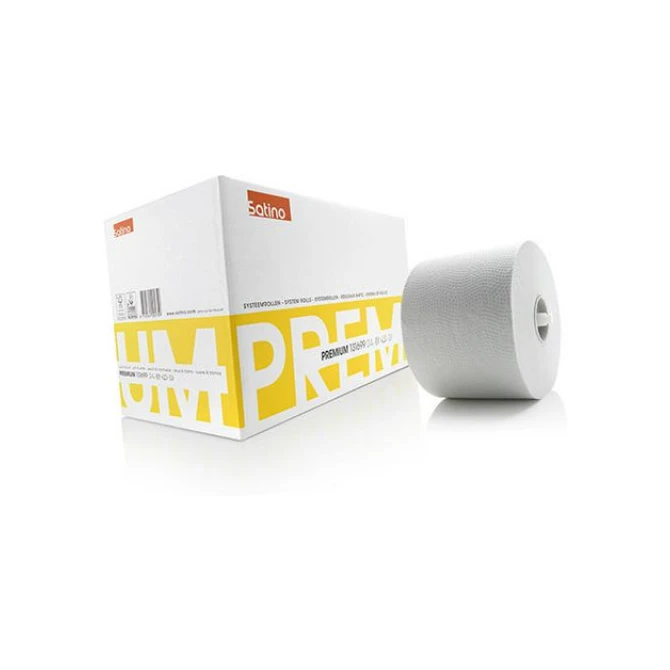 Satino Premium Toiletpapier Systeemrollen 2 laags 98 x 14 cm Wit (doos 24 x 100 meter)