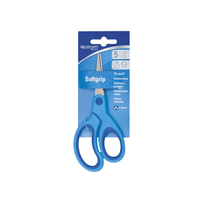 Westcott Schaar Kind Softgrip 13 cm Blauw Westcott Schaar Kind Softgrip 13 cm Blauw