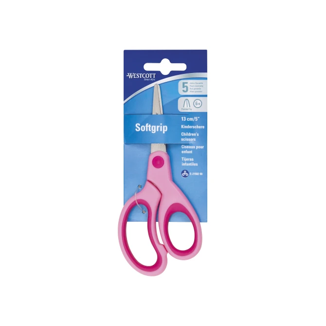 Westcott Schaar Kind Softgrip 13 cm Roze Westcott Schaar Kind Softgrip 13 cm Roze