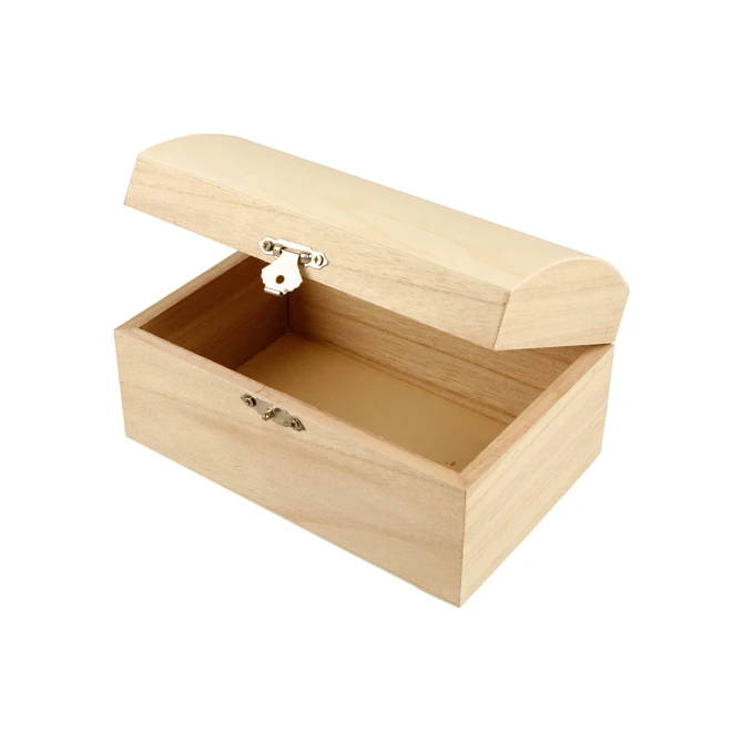 Creotime Houten Schatkist 21.5 x 15.8 x 10.6 cm