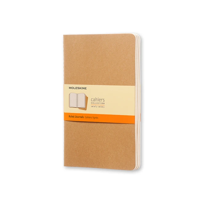 Moleskine Schrift Moleskine large lijn kraft/pk3