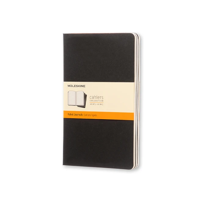 Moleskine Schrift Moleskine large lijn zwart/pk3