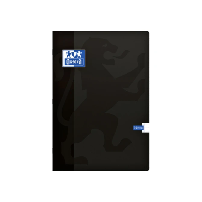 Oxford Schrift A4 lijn 36v zwart
