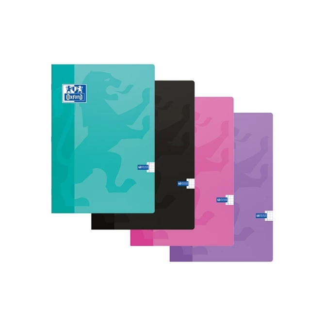 Oxford Schrift A4 ruit 60v ass/pk5