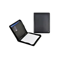 DESQ Schrijfmap A4 leer zwart + rits