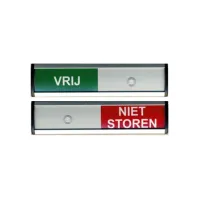 POSTA Schuifbordje 12.5x3cm vrij/niet storen
