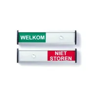 POSTA Schuifbordje 12.5x3cm welkom/niet storen