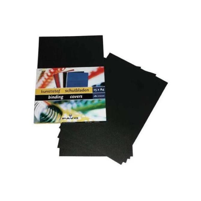 Schutblad A4 028 mm zwart (pak 25 stuks) Schutblad A4 028 mm zwart (pak 25 stuks)