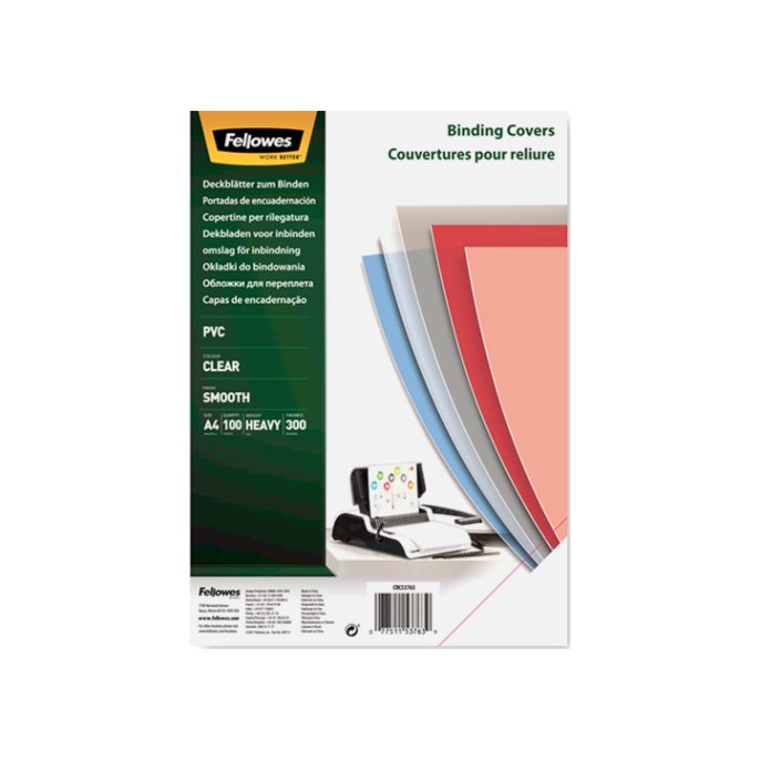 Schutblad FELLOWES PVC A4 300mic (100 stuks) Schutblad FELLOWES PVC A4 300mic (100 stuks)