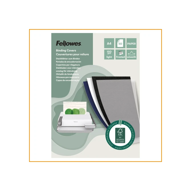 Schutblad Fellowes pap. half tr/pk50v Schutblad Fellowes pap. half tr/pk50v