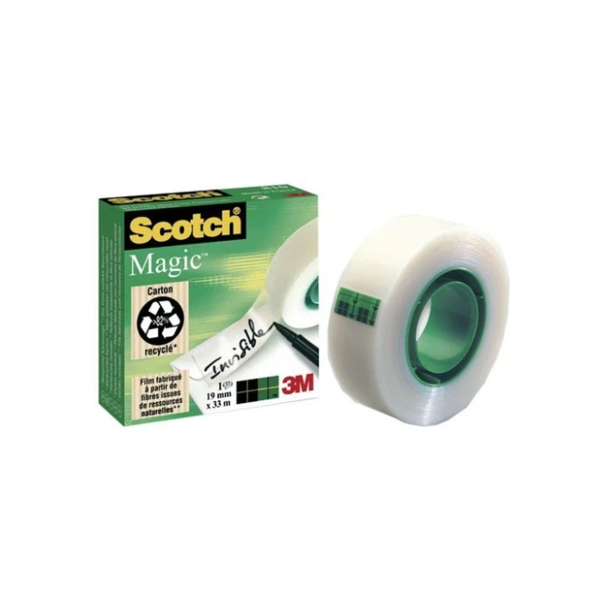 SCOTCH® 810 Magic™ Plakband 12 mm x 33 m asgat 25 mm (rol 33 meter)