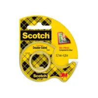 Scotch Plakband 665 dubbelzijdig op dispenser 12 mm x 6.3 m (rol 6.3 meter)