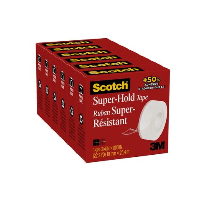 SCOTCH® Super-Hold Plakband 19 mm x 254 m (pak 6 rollen)