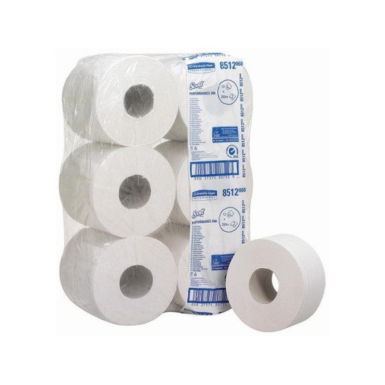 Scott® Jumbo Toiletpapier. 2-laags. 526 vel (doos 12 rollen)