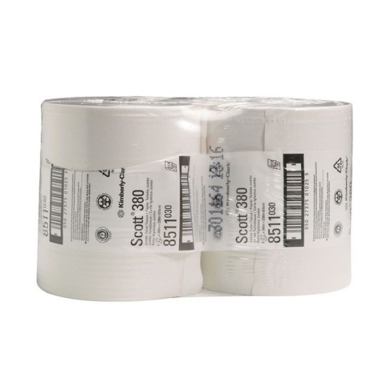 Scott® Midi Jumbo Toiletpapier 2-laags 380 m Wit (pak 6 rollen)