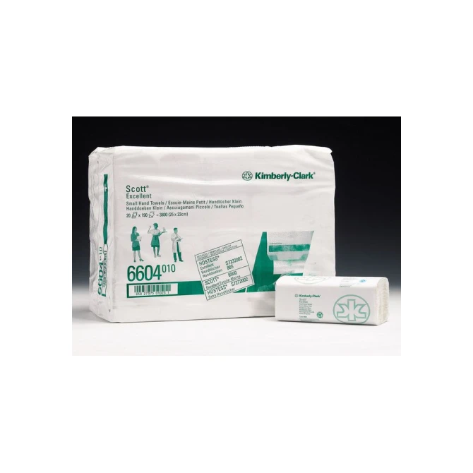 SCOTT® 6604 Papieren Handdoeken Z-vouw 2-laags 25x23cm wit (pak 3800 stuks)