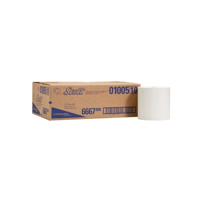 Scott® Rolhanddoeken Wit (doos 6 x 304 meter) Scott® Rolhanddoeken Wit (doos 6 x 304 meter)