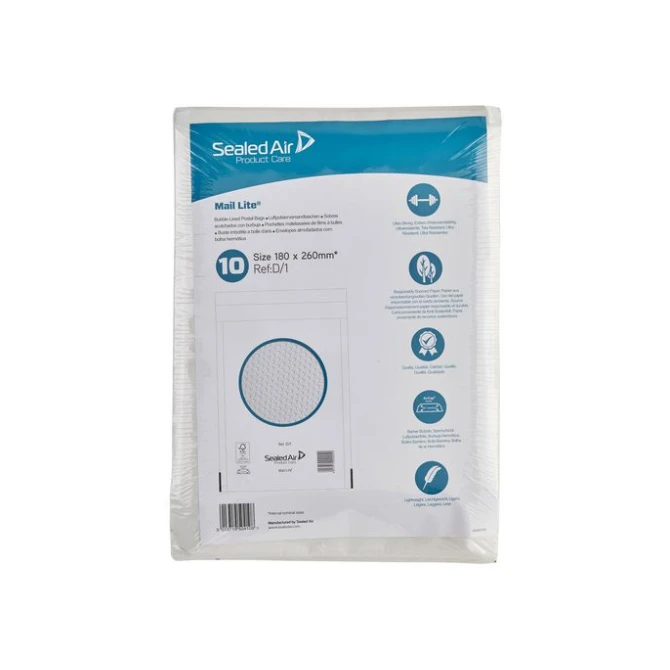 Sealed Air® D1 Luchtkussenenvelop 260 x 180 mm Polyetheleen Wit (pak 10 stuks)