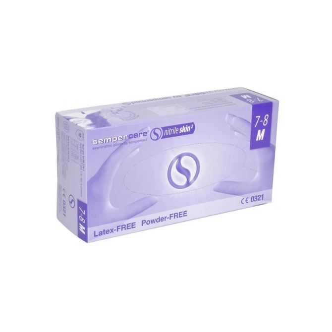 Sempercare Nitrile Wegwerphandschoenen. Maat M. Blauw (pak 200 stuks)