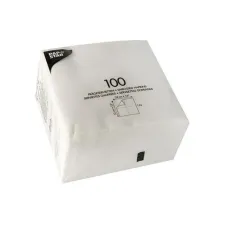 PAPSTAR Servet 33cm 1lgs 1/4 Wit (pak 100 stuks)