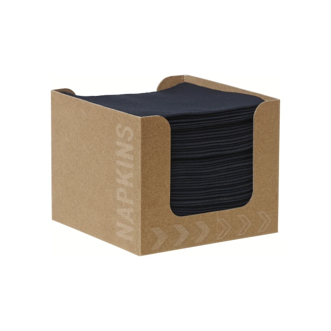 Servetten Biosoft 20x20cm zwart/pk100 Servetten Biosoft 20x20cm zwart/pk100