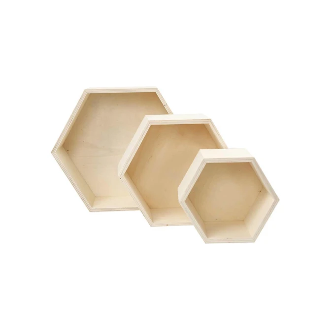 Creotime Houten Showdozen 15/19/24 Cm Blank (pak 3 stuks)