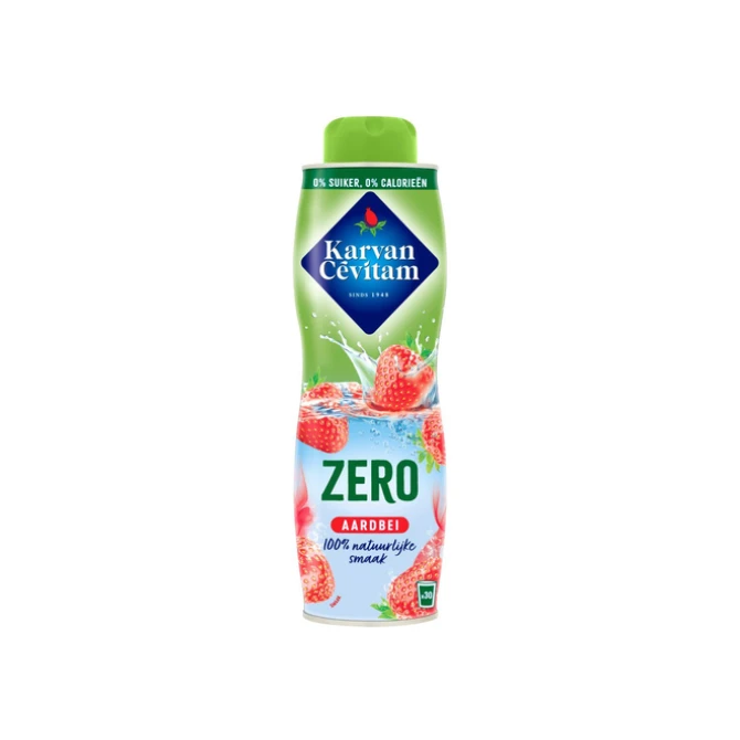 Karvan Cevitam Limonadesiroop Aardbei Zero (6 x 600ml)