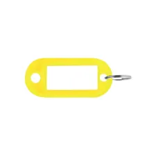 Sleutellabel 50x23mm rond geel/pk100
