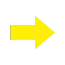 Smit Visual Supplies Symbool Pijl Magnetisch 60 x 80 mm Geel (pak 5 stuks)