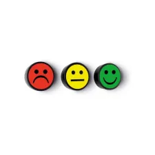 Smit Visual Supplies Symbool Smiley Magnetisch 35 mm Groen (pak 5 stuks)