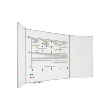 Smit Visual Supplies Whiteboard drieluik kabinet 120 x 150 cm