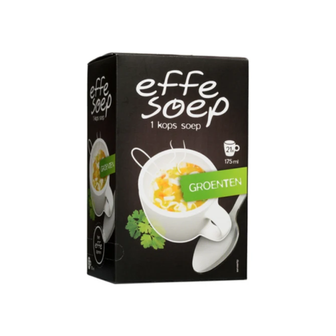 Effe Soep soep 1 kops groenten 175 ml (doos 21 stuks) Effe Soep soep 1 kops groenten 175 ml (doos 21 stuks)