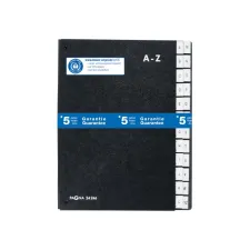 Sorteermap A4 24 vakken A-Z zwart