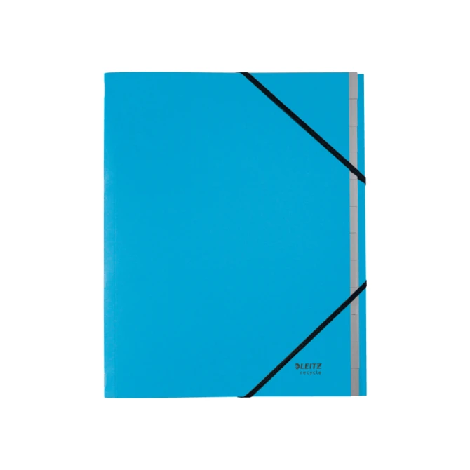 Sorteermap Leitz Recycle 12 vak blauw