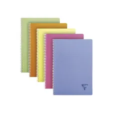 CLAIREFONTAINE Spiraalblok CF A4 90g ruit 5mm ass (pak 10 stuks)