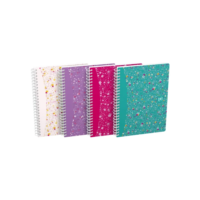 OXFORD Spiraalblok Floral A5 lijn (1 pak x 5 stuks)