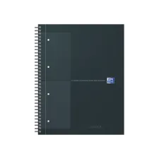 OXFORD International Notebook Spiraalblok A4+ Geruit 5 x 5 mm Zwart