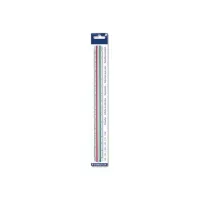 Staedtler Mars® 561-reductieschaalliniaal schalen: 1:20 1:25 1:33 1:50 1:75 1:100 kleurgecodeerd 30 cm