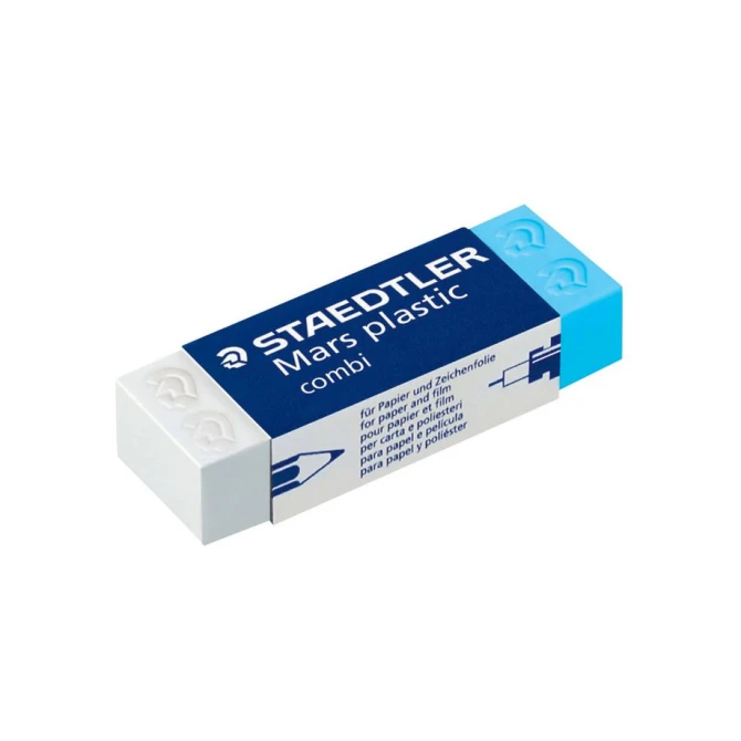 Staedtler Mars Gum Mars plastic Combi blauw (speciaal geschikt voor balpennen)/wit