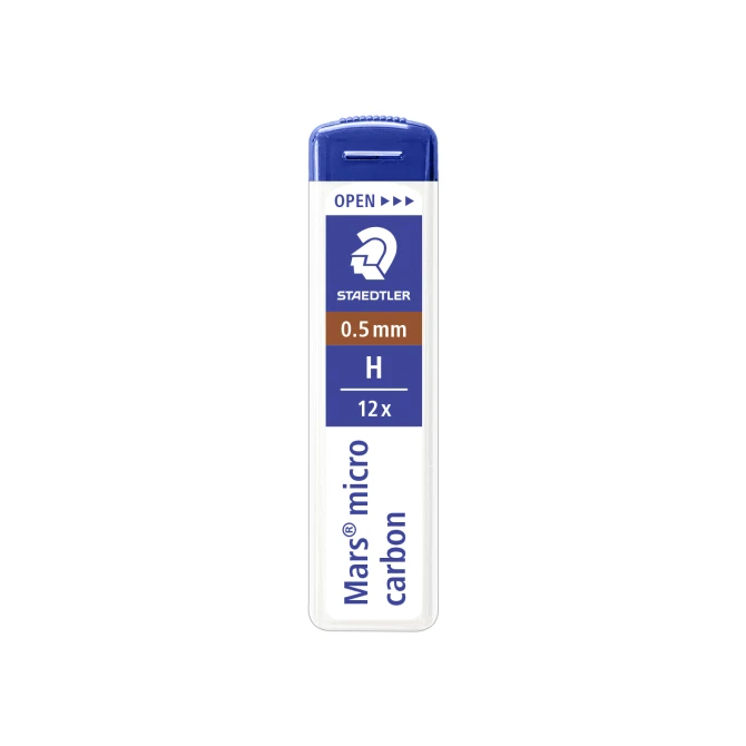 Staedtler Mars Vulpotlood H potloodstift 05 mm (tube 12 stuks) (pak 12 x 12 stuk) Staedtler Mars Vulpotlood H potloodstift 05 mm (tube 12 stuks) (pak 12 x 12 stuk)