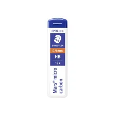 Staedtler Mars Vulpotlood HB loodstift 09 mm (tube 12 stuks) Staedtler Mars Vulpotlood HB loodstift 09 mm (tube 12 stuks)